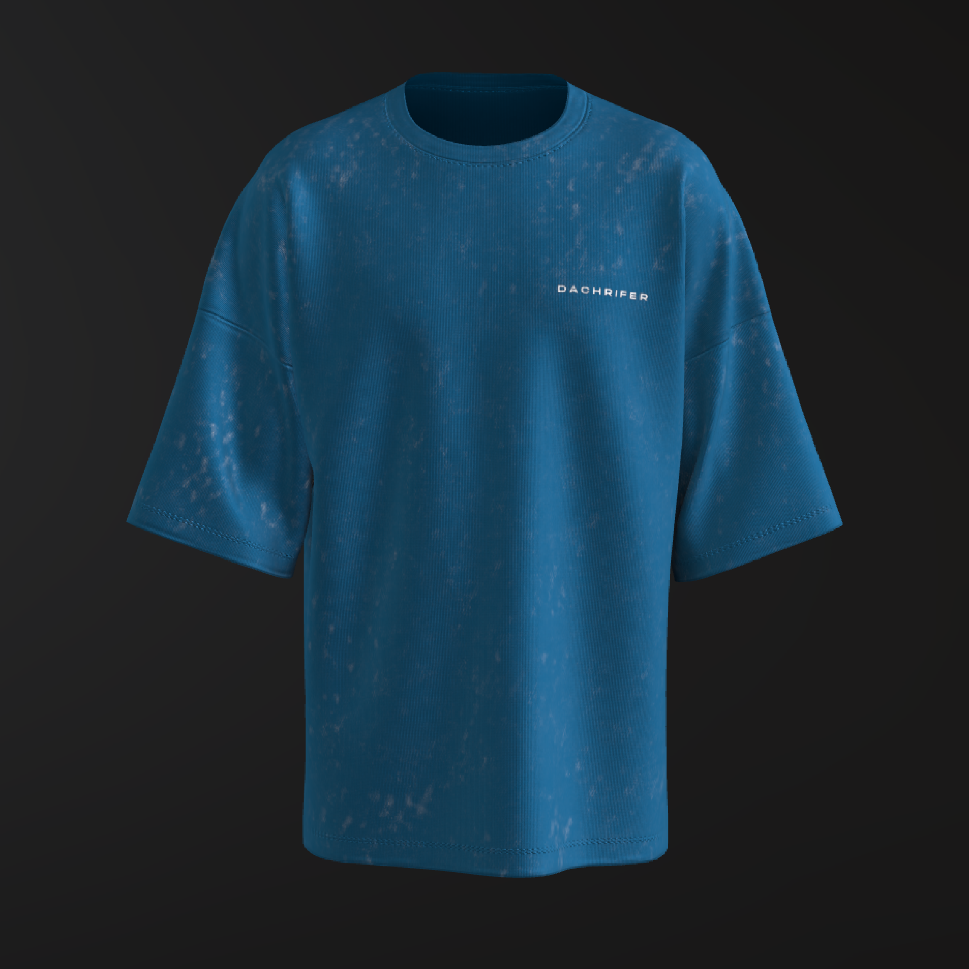 BLUE ACID WASH BASIC T SHIRT