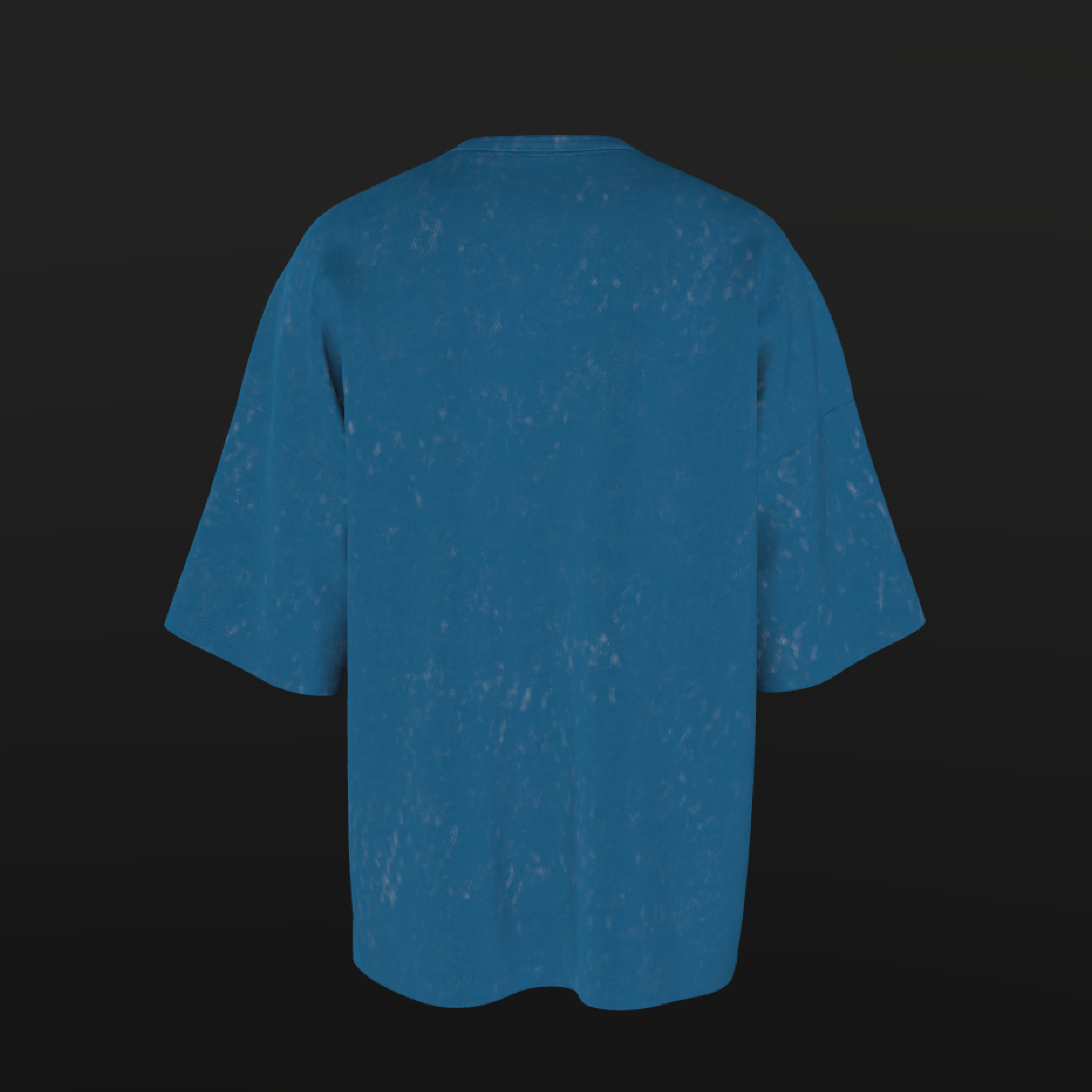 BLUE ACID WASH BASIC T SHIRT