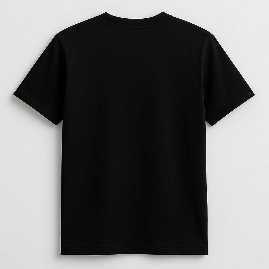 BLACK REGULAR FIT T-SHIRT