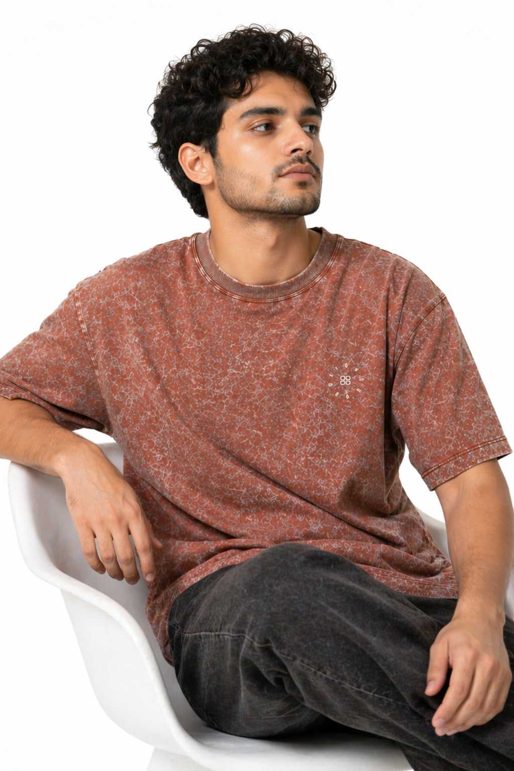 CHOCOLATE ACID WASH T-SHIRT