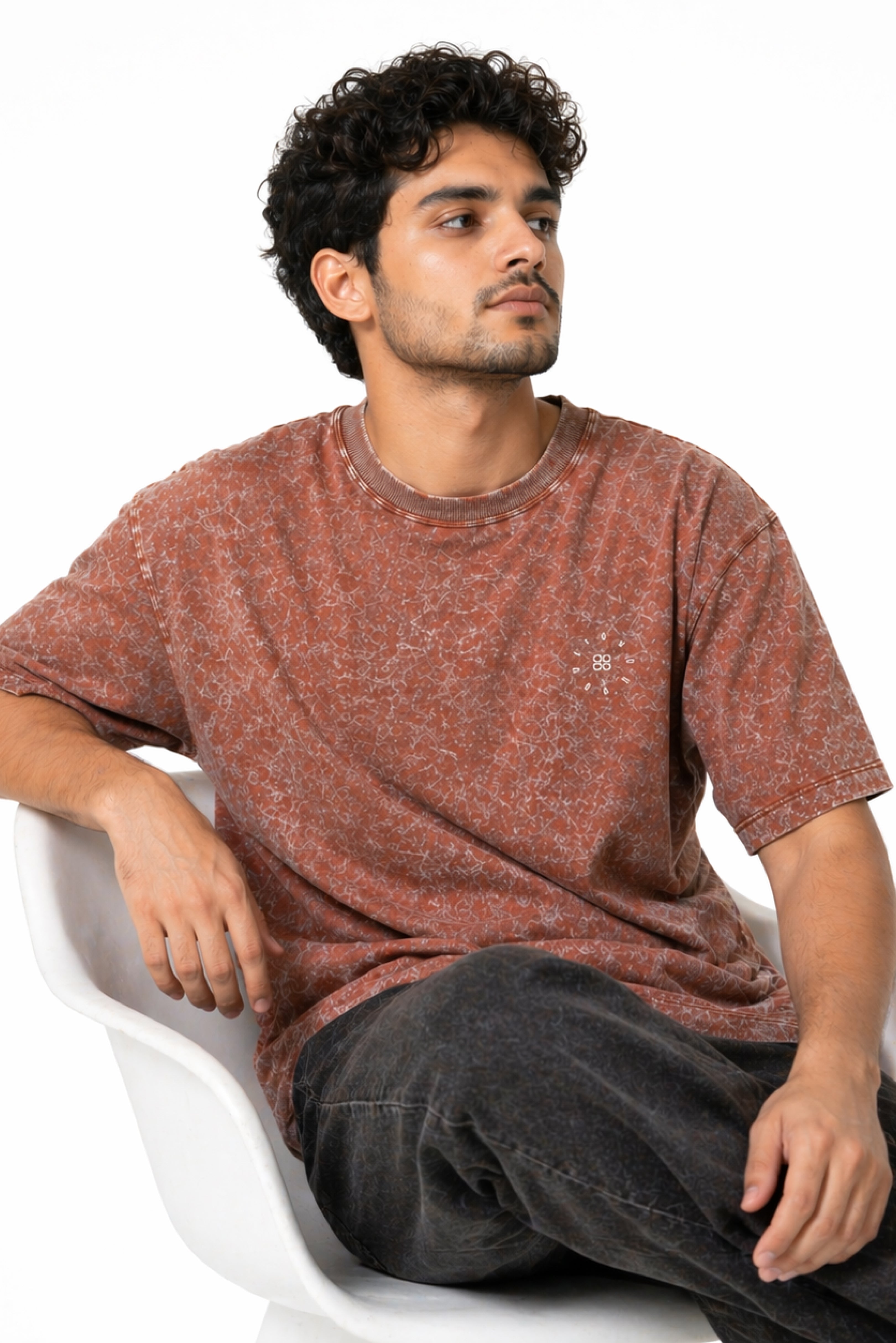 CHOCOLATE ACID WASH T-SHIRT
