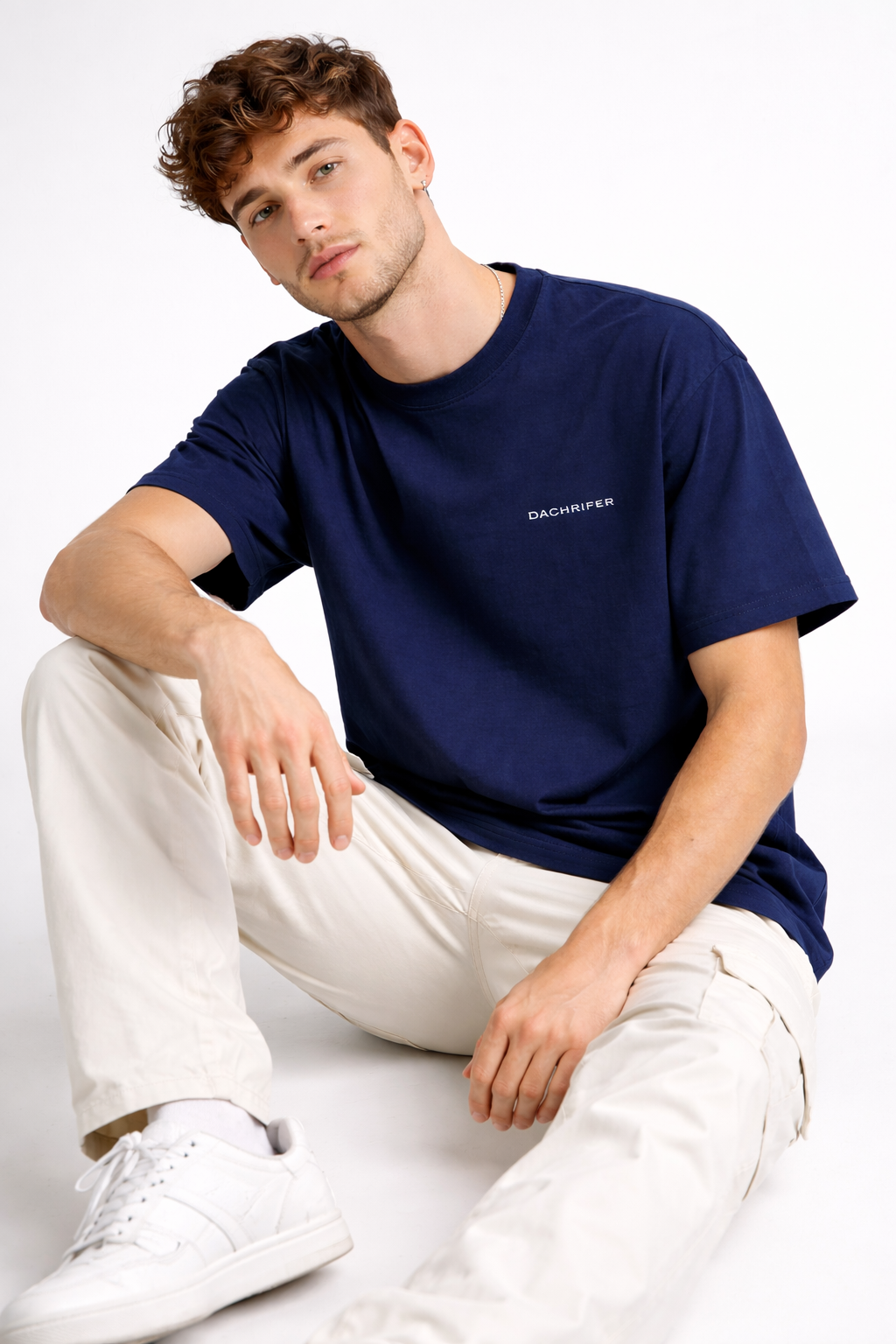NAVY BLUE BASIC T SHIRT