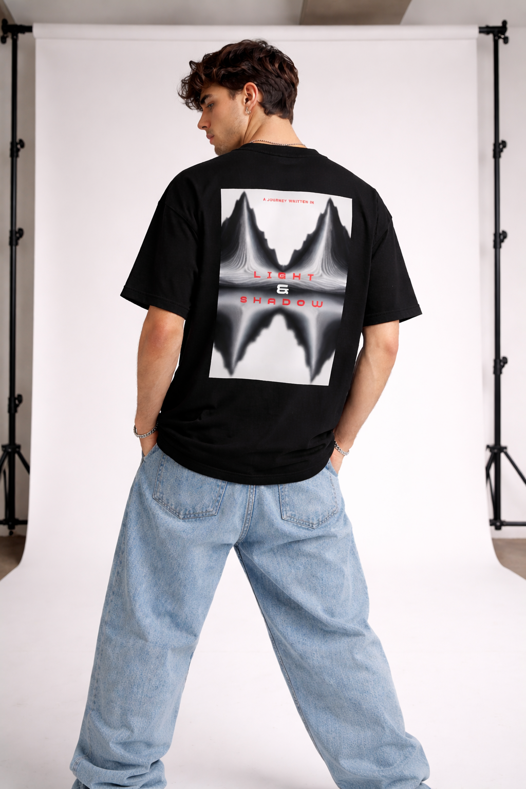 BLACK PARALLEX FADE T-SHIRT