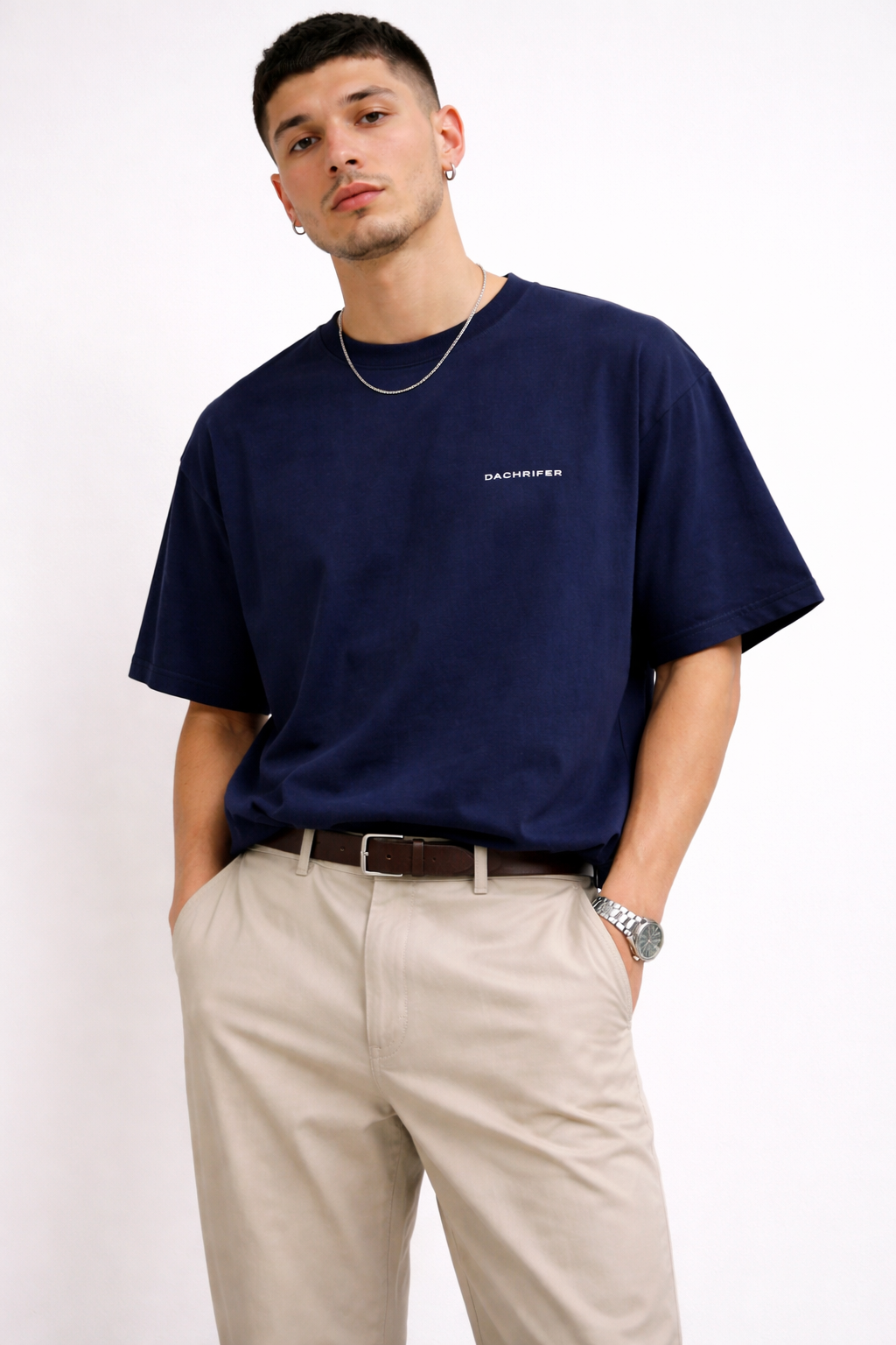 NAVY BLUE BASIC T SHIRT
