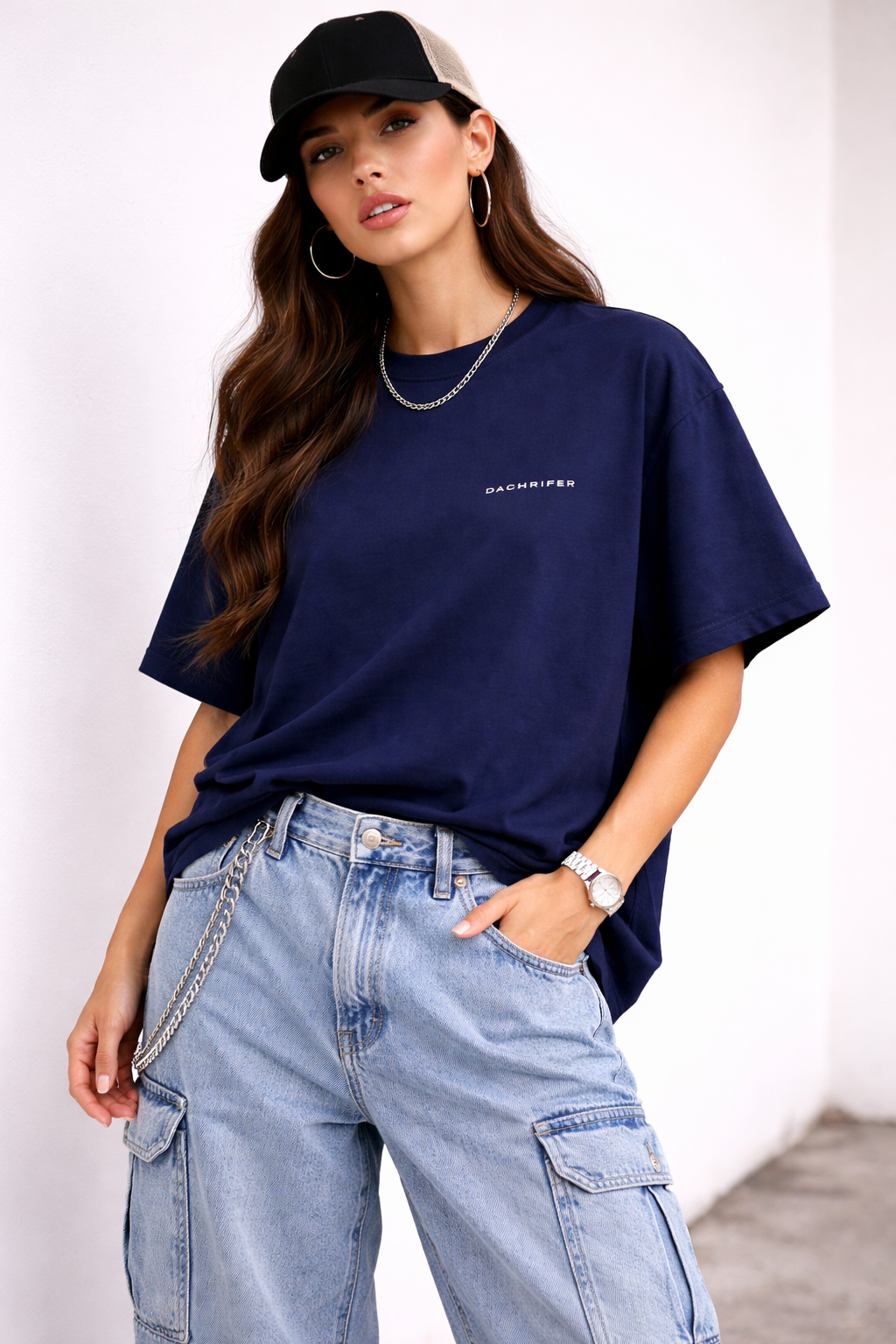 NAVY BLUE BASIC T SHIRT