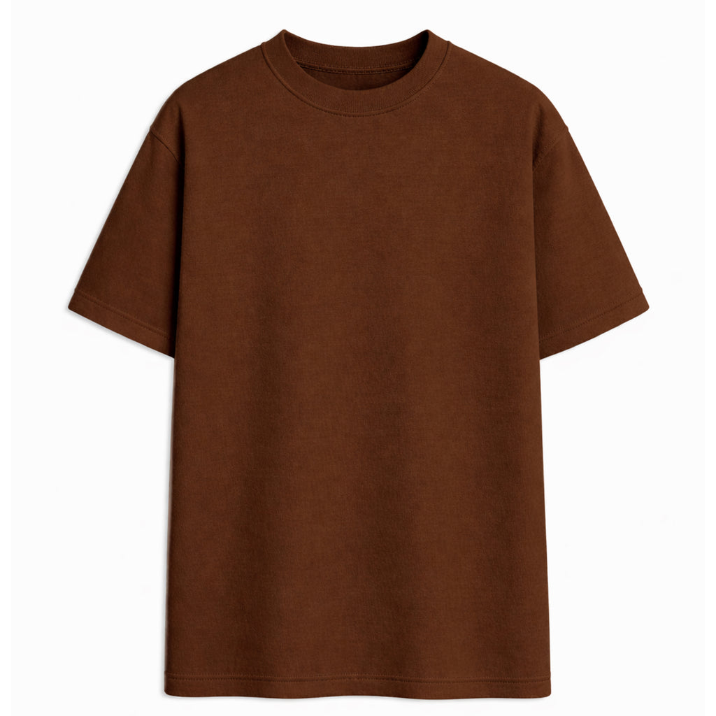 BROWN BASIC T-SHIRT