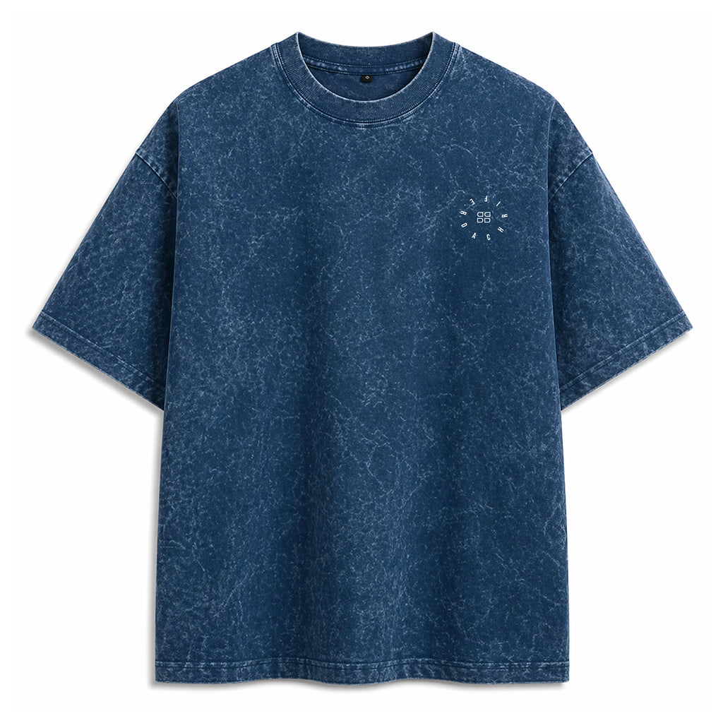 BLUE ACID WASH T-SHIRT