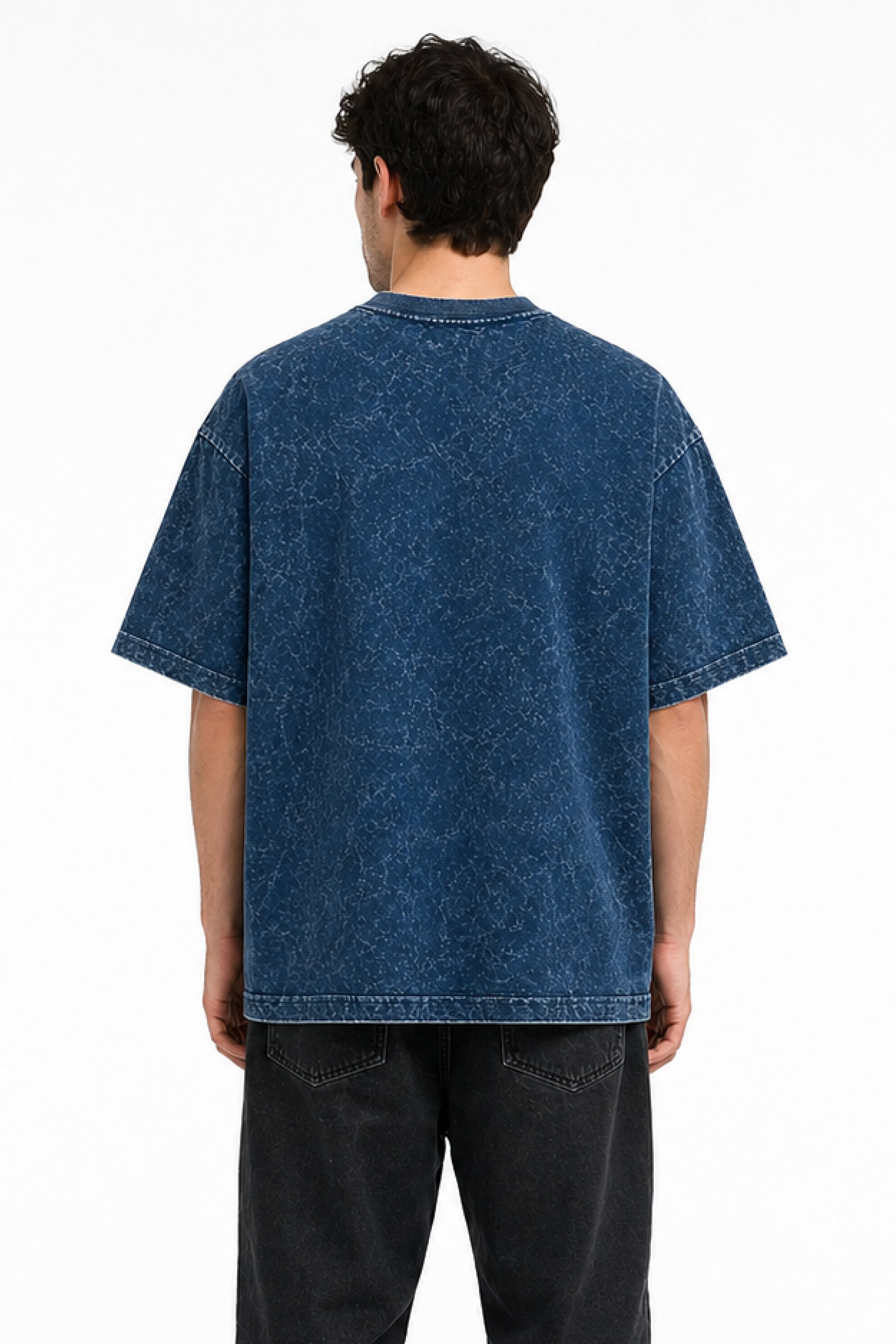 BLUE ACID WASH T-SHIRT